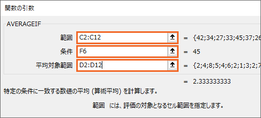 Averageif関数で条件に合うデータを平均 Excel エクセル