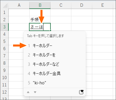 予測入力