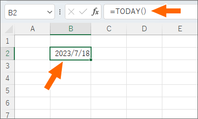 Today関数で今日の日付を自動で表示 Excel エクセル